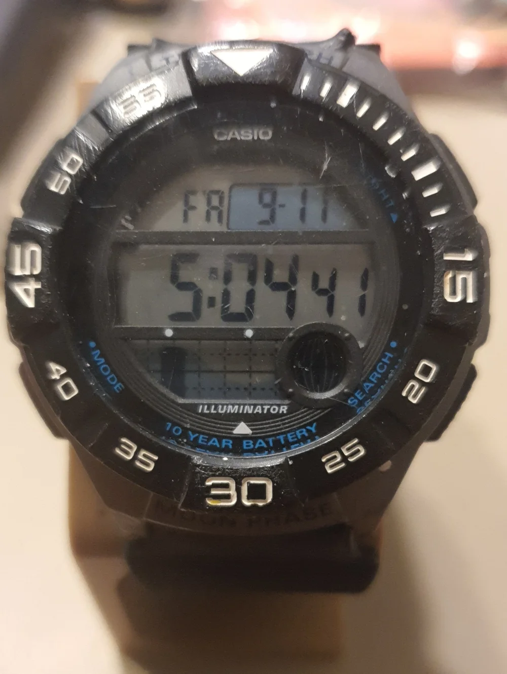 Casio Illuminator WS-1100H Digital Alarm Chrono Tide Graph Men's Watch